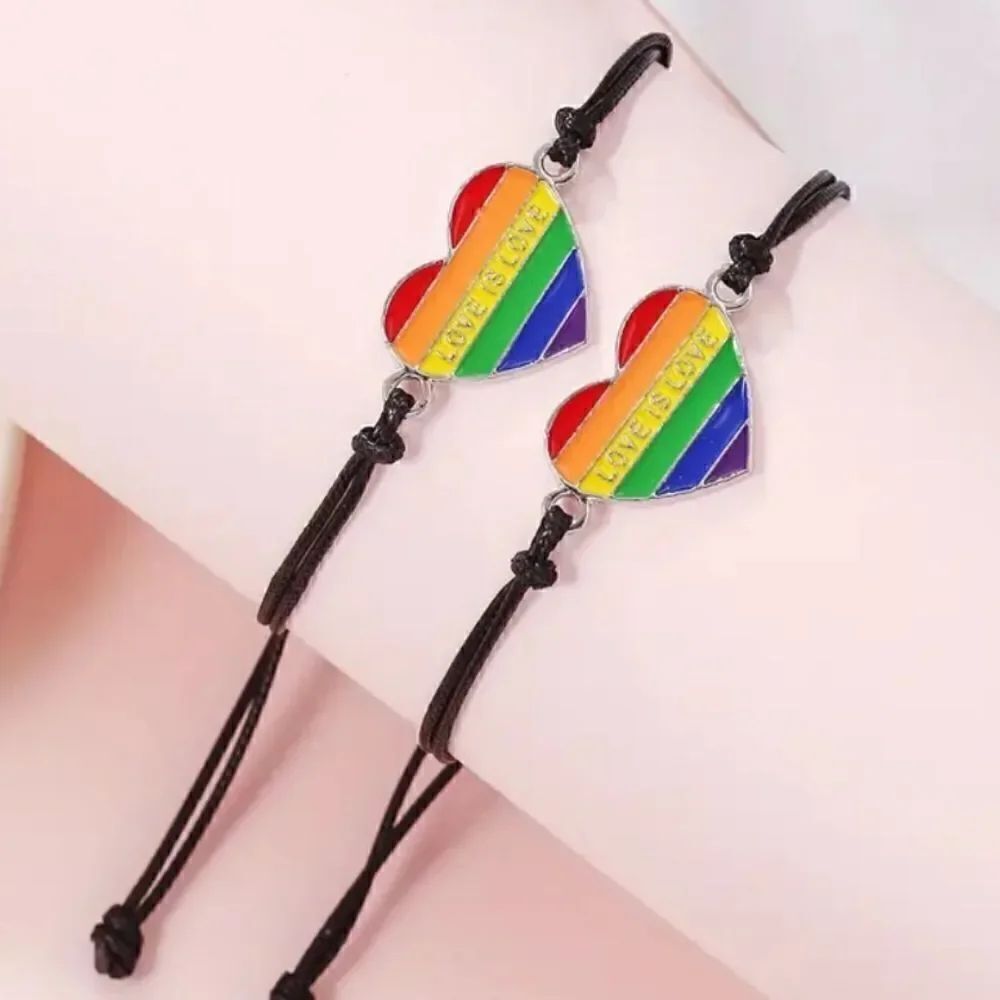 PRIDE rainbow couples bracelets